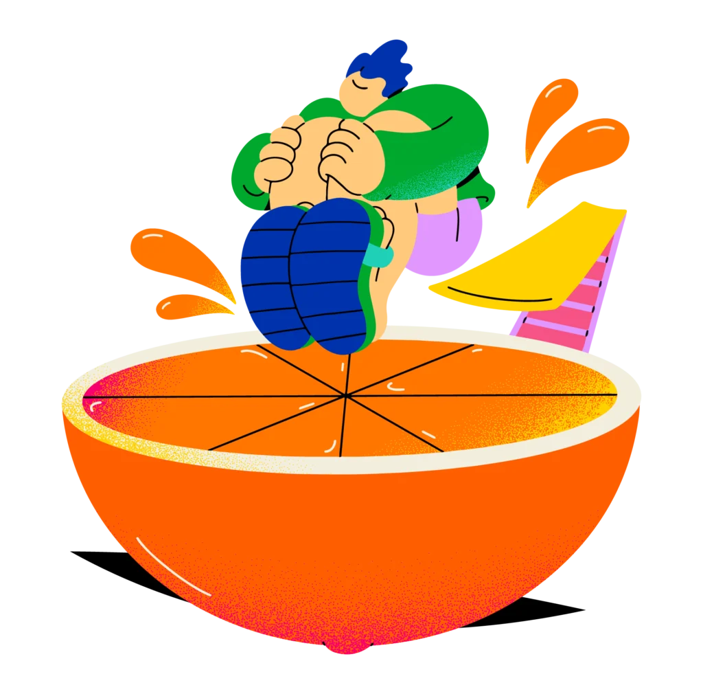 Jumbo oranges Illustration